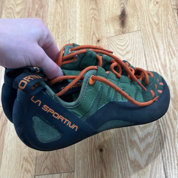 La Sportiva Green and Orange Climbing Shoes - Picture 2 of 6